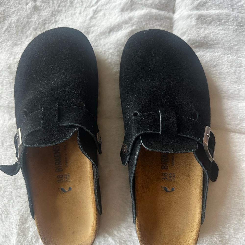 Birkenstock Black Suede Sandals